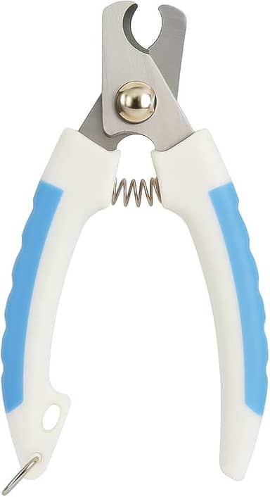 Alicate Cortador de Unhas Profissional para Pets Cães e Gatos, 16cm, Lâminas em Aço Inoxidável, Cabo Antiderrapante, com Limitador de Segurança