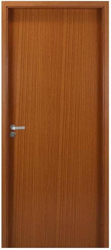 Kit Porta de Madeira Lisa 215x84cm com Batente de Mdf Ultra 10cm Melamínica Mgm Carvalho Quebec