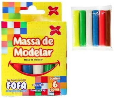 Massinha de Modelar, Fofa, 06 Cores, 90 g, Make+