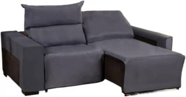 Kit Capa para Sofá Retrátil 2 Lugares - Tecido Soft e Confortável, Capa Protetora Ajustável, para Sofá de Espuma(Cinza,1 m)