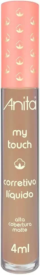 Corretivo Líquido Matte Anita My Touch Médio 3 - Acabamento Sequinho, Não Craquela, Leveza e Custo-Benefício