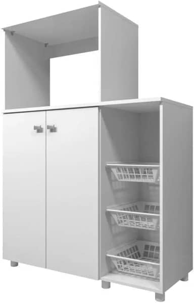 Balcão Multiuso 2 Portas Com Fruteira Branco Multimóveis