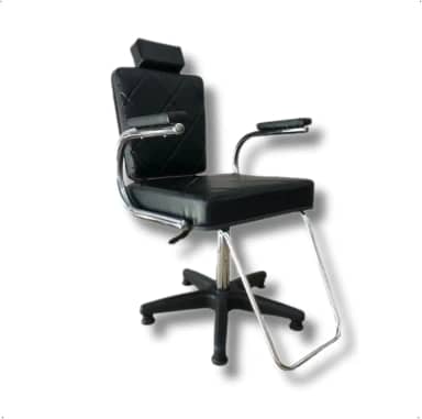 Cadeira elite salao de beleza cabelereiro barbeiro maquiagem design confortavel com regulagem de altura - pistão giratória ajustável (Preto)