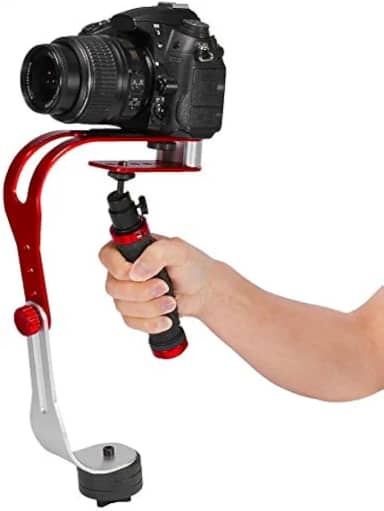 Steadycam Estabilizador Para Celular Smartphone e Câmera Profissional DSLR Vermelho 5D2