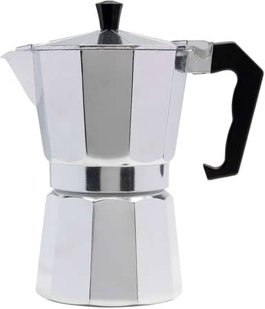 Mimo Style Italiana Expresso Cafeteira de Aluminio com Alça para 6 Cafézinhos, Prata, 300 ml