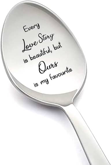 Presentes de aniversário de Natal para namorado, namorada, cada história de amor é linda colher para esposa marido, presente romântico de dia dos namorados para casais, colheres de chá de café de 20