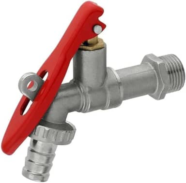 Torneira Esfera Jardim Cadeado 1/2 x 3/4 com Bico de Metal