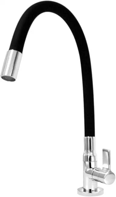 Torneira Cozinha Mesa Flexível Luxo Color Preta C-65