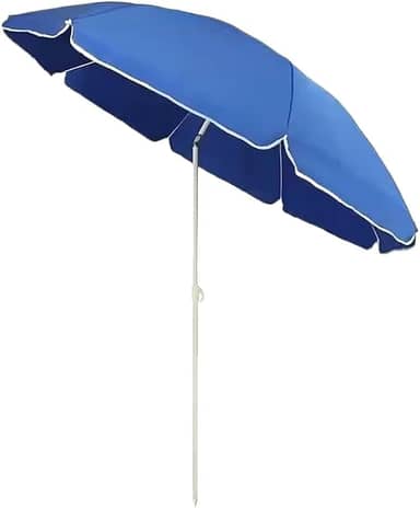 Guarda Sol 2 Mts Articulado Grande Proteção Solar Verão Sombreiro Praia Piscina Jardim Bolsa + Transporte sombrinha de praia ombrelone(Azul 2M)