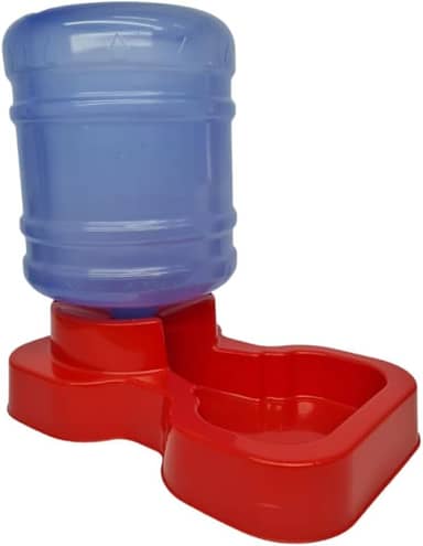 Bebedouro Pet Automático Grande Porte Com Bombona Galão de 10 Litros Cães e Gatos (Vermelho)