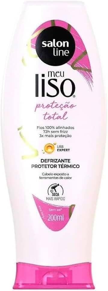 MEU LISO DEFRIZANTE PROTEÇÃO TOTAL 200ML, Salon Line, Branco
