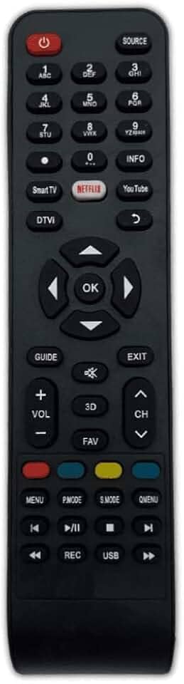 Controle Remoto Compatível com Smart Tv Philco 4k LED LCD 3D