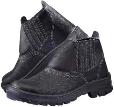 Bota Botina Epi Calçado Unissex Couro Segurança P/trabalho Monodensidade CA (33)