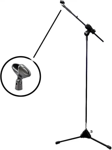 Pedestal de Microfone com Cachimbo Para Microfone com Fio ou sem Fio (PARA MIC SEM FIO)