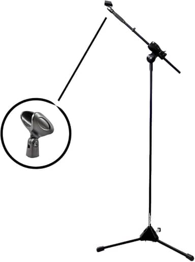 Pedestal de Microfone com Cachimbo Para Microfone com Fio ou sem Fio (PARA MIC SEM FIO)