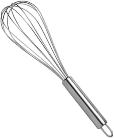 Batedor Inox para Cozinha Batedor de Ovos e Massas Fouet fuet fue, Excelente Durabilidade e Belo Design, Útil Para Diversas Receitas Como Massas de Bolo, Tortas, Pães, Cremes, Claras, Misturador Mixer