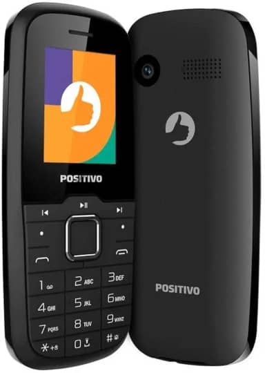 Celular Positivo P26 4G Tela 1,8', Câmera traseira, 48MB RAM 128MB, Bluetooth, Modem Tethering - Preto