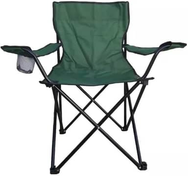 Cadeira Camping e Pesca Dobrável Com Porta Copos e Bolsa 120kg (Verde)