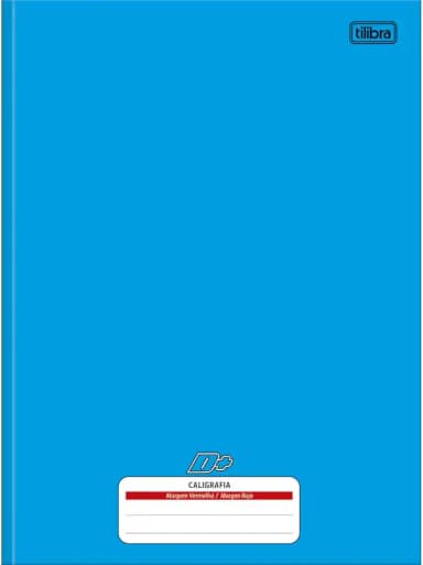 Tilibra - Caderno de Caligrafia Brochura Capa Dura Universitário D+ Azul 96 Folhas
