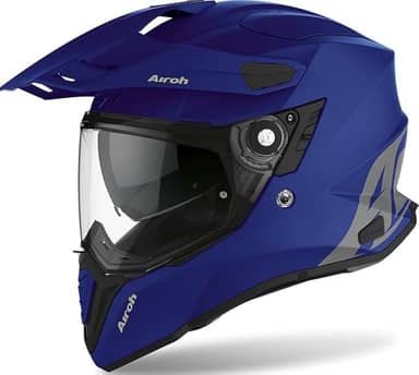 Capacete Airoh Commander Azul Fosco Big Trail Off Road Moto