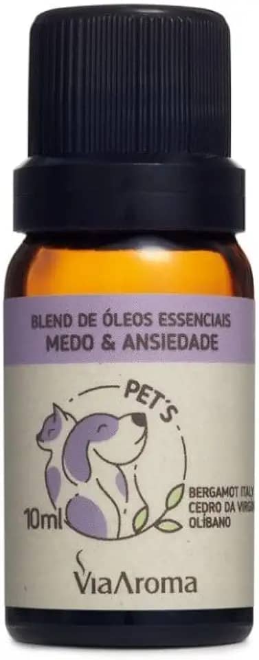 Blend de Óleos Essenciais Pets Medo e Ansiedade Via Aroma - 10ml