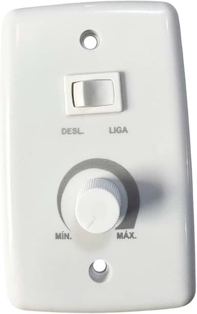 Controlador Chave Rotativa Bivolt com Tecla Liga/Desliga 400W para Ventilador Oscilante de Parede ou Coluna