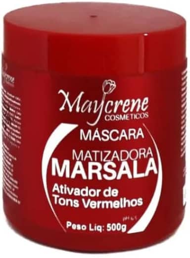 Máscara Matizadora Marsala Ativador de Tons Vermelhos 500g Maycrene…