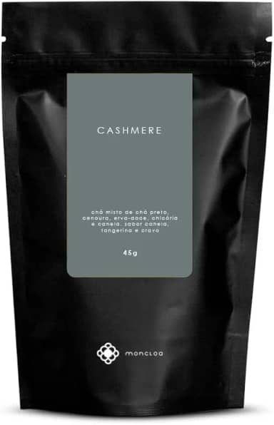 Moncloa Chá Preto Misto Cashmere - Auxilia Na Digestão, Atenua Dores Musculares, Diurético - Cenoura, Erva-Doce, Chicória, Canela - Ajuda Com Inflamações - Pouch 45g