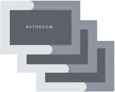 Tapete Mágico Antiderrapante para Banheiro Kit com 3 Unidades Absorvente e Secagem Rápida