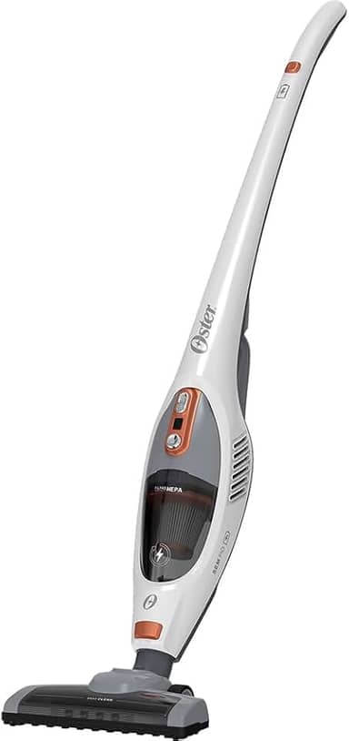 Aspirador de Pó Vertical Oster Sem Fio White Duo Clean 2 em 1, Bateria, Branco, OASP645