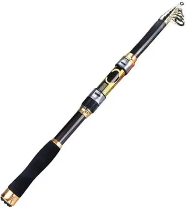 Vara De Pesca Telescópica, 2.1m-3.6m, Fibra De Carbono, Portátil, Ultraleve, Equipamento