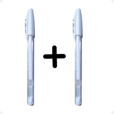 Caneta Gel Branca para Design marcação de sobrancelhas - 2 unidades