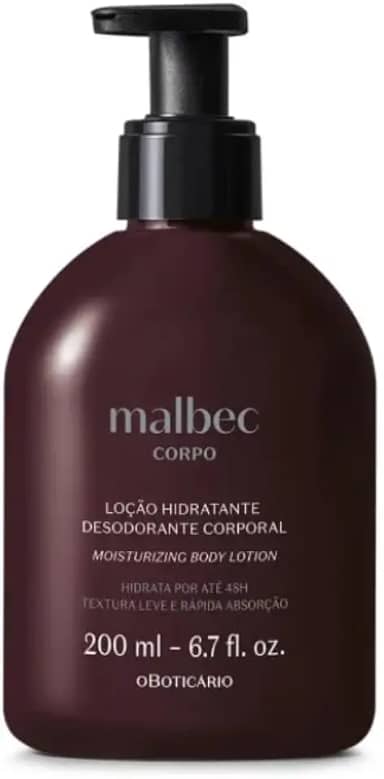 Loção Hidratante Desodorante Corporal Malbec 200ml