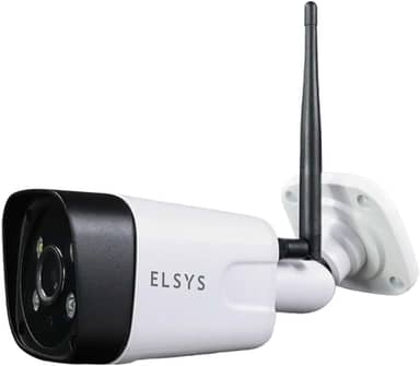 Câmera de Segurança Wi-Fi Externa Compatível com Alexa, Full HD 1080p ESC-WB3F, Elsys, Branca