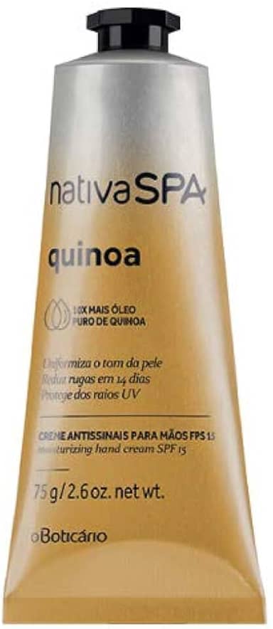 Nativa Spa Creme Antissinais Para Mãos Fps 15 Quinoa, 75 G