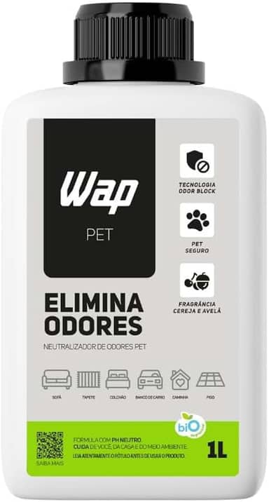 WAP Eliminador e Neutralizador de Odores Pet WAP ELIMINA ODORES PET 1 LITRO, Branco e Verde