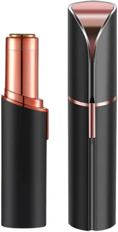 Batom Depilador Elétrico Recarregável Facial USB – Removedor De Pelos Portátil Para Rosto Buço E Sobrancelhas (Preto)
