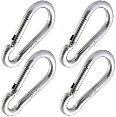 Mosquetão 8cm Academia Profissional Suporta 115 Kg - 04 Unidades