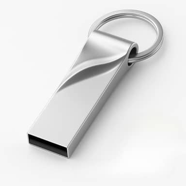 Pendrive 16GB 32GB – Unidade Flash Drive Metálica para PC, Notebook e Smart TV, Prateado Chaveiro Sem Tampa(Cromado,16gb)