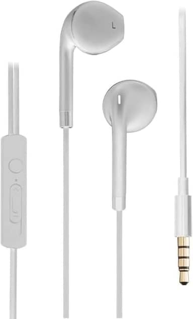 Fone de Ouvido com Fio Premium P2, Earbud Intra-Auricular, Microfone Integrado, 3ª Geração, Branco – Compatível com Smartphones, Tablets, Notebooks, PCs e Consoles.