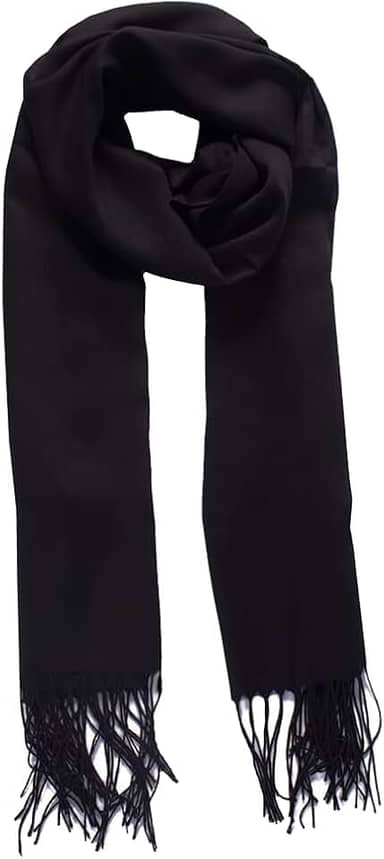 Cachecol Echarpe Feminina Lisa com Franja 170x65cm Toque Macio, Ideal para Outono Inverno e Meia Estação