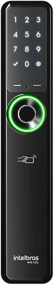 Fechadura Inteligente de Embutir Sem Maçaneta MFR 7001 Preta Intelbras