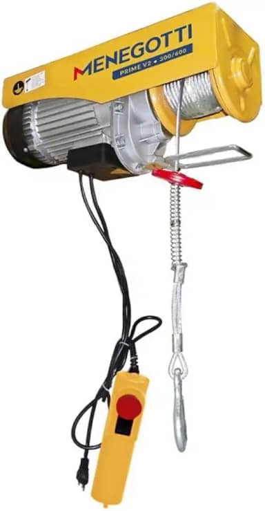 Guincho talha elétrica 300/600 kg elevação até 12 metros - Prime V2 - Menegotti (110V)
