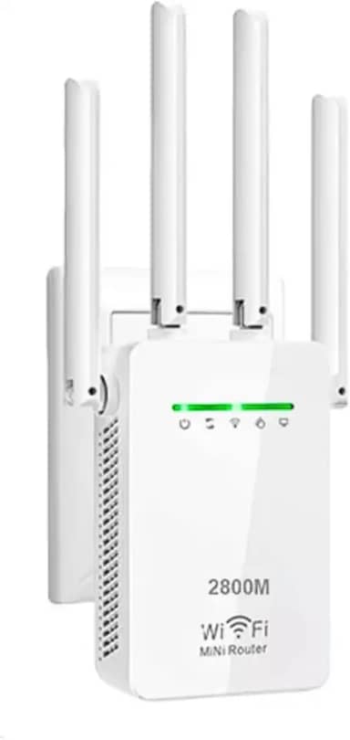 Amplificador Wi-Fi 4 Antenas 300Mpbs Repetidor de Sinal Wifi Wireless Fácil Configuração WPS