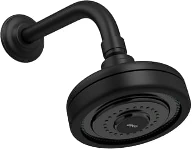 Deca Ducha Redonda de Parede Black Matte Acqua Plus
