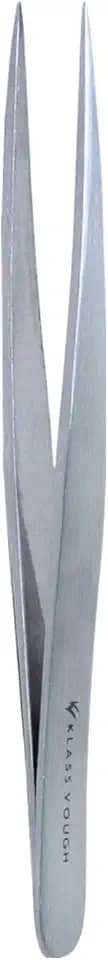 Pinça de Sobrancelha Bisturi Reta, Prata, Klass Vough