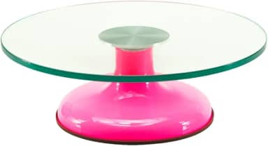 Bailarina De Vidro Giratória Rosa 30cm Com Rolamento Duplo Profissional Udlandia