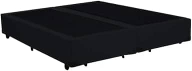 Cama Box Queen Bipartido Preta Sintetico 40x158x198 - Santo Box