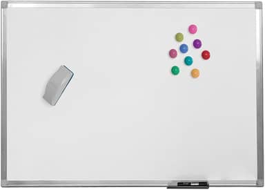 Quadro Branco Aço Magnético Moldura Alumínio A STALO, 40x30