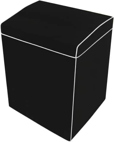 Capa para Máquina de Lavar Impermeável Sem Zíper Todos Tamanhos e Marcas Electrolux Brastemp Consul Colormaq (PRETO, M)